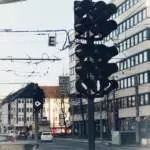 Ampelbaum für Straßenbahnen, Rheinstraße Krefeld 2023