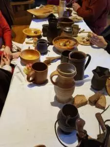 Mittelalterliche Eßkultur - Tisch Burgbelebung Linn